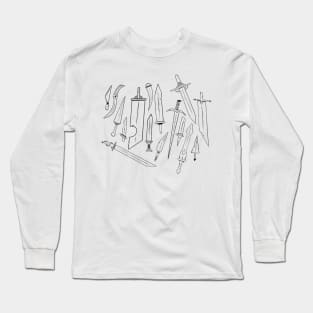 swords pattern Long Sleeve T-Shirt